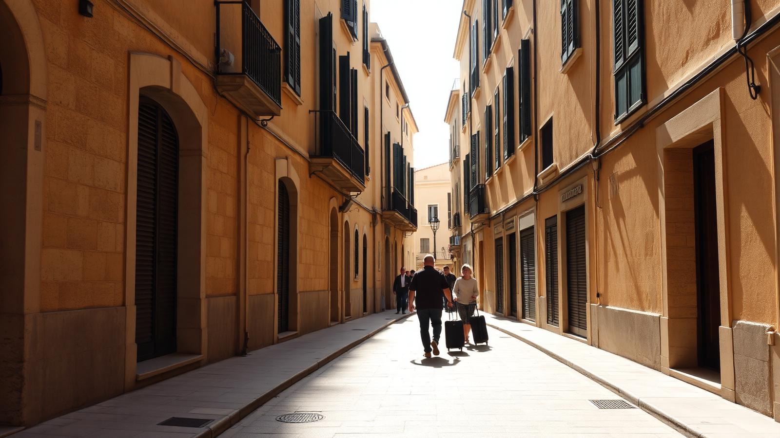 A street in the old town of Palma de Mallorca